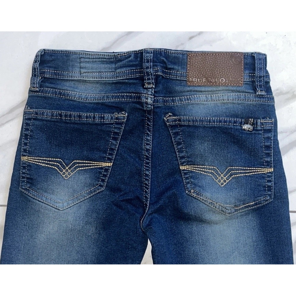 Buffalo David Bitton Girls Size 8 Max Skinny Stretch Blue Jeans Dark Wash